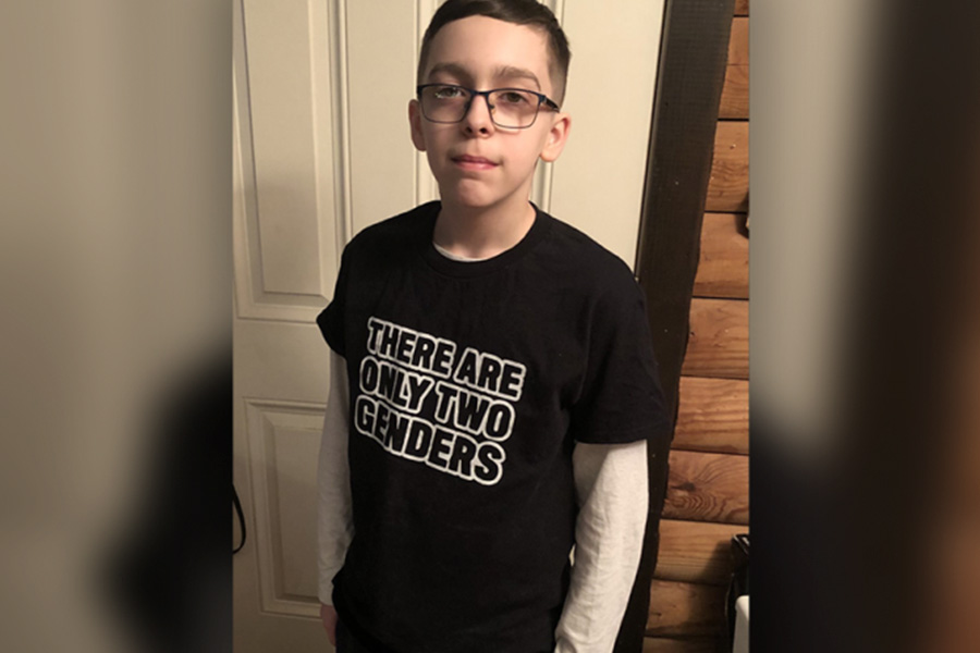 MA boy asks court for freedom to wear ‘There are only two genders’ T-shirt to school