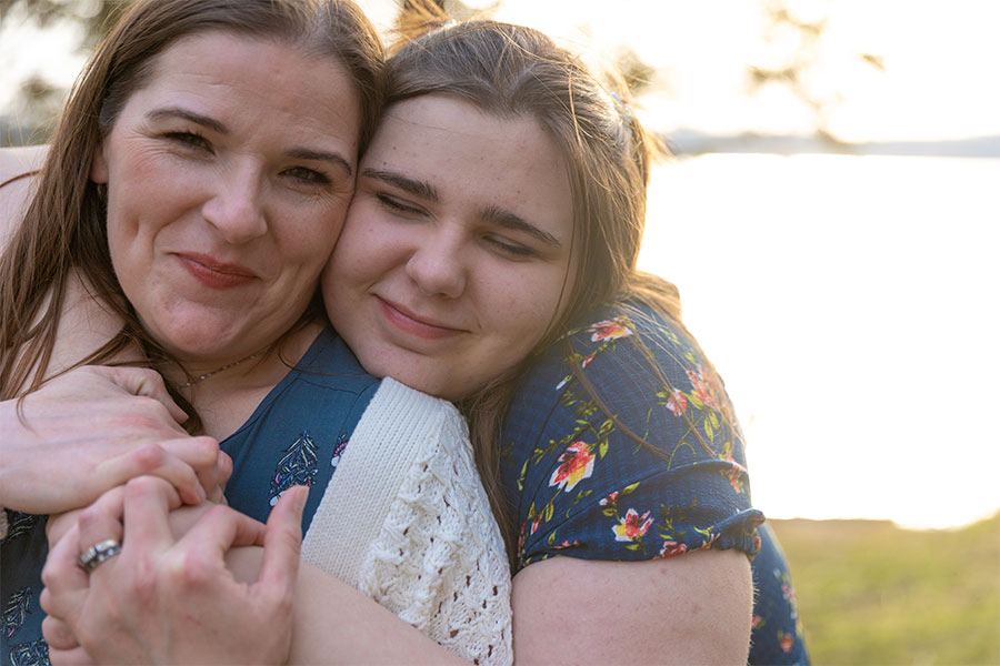 ADF's clients in the Kettle Moraine case, a mother and daughter, share an embrace