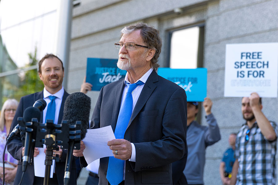 Jack Phillips and ADF Senior Counsel Jake Warner at the Colorado Supreme Court