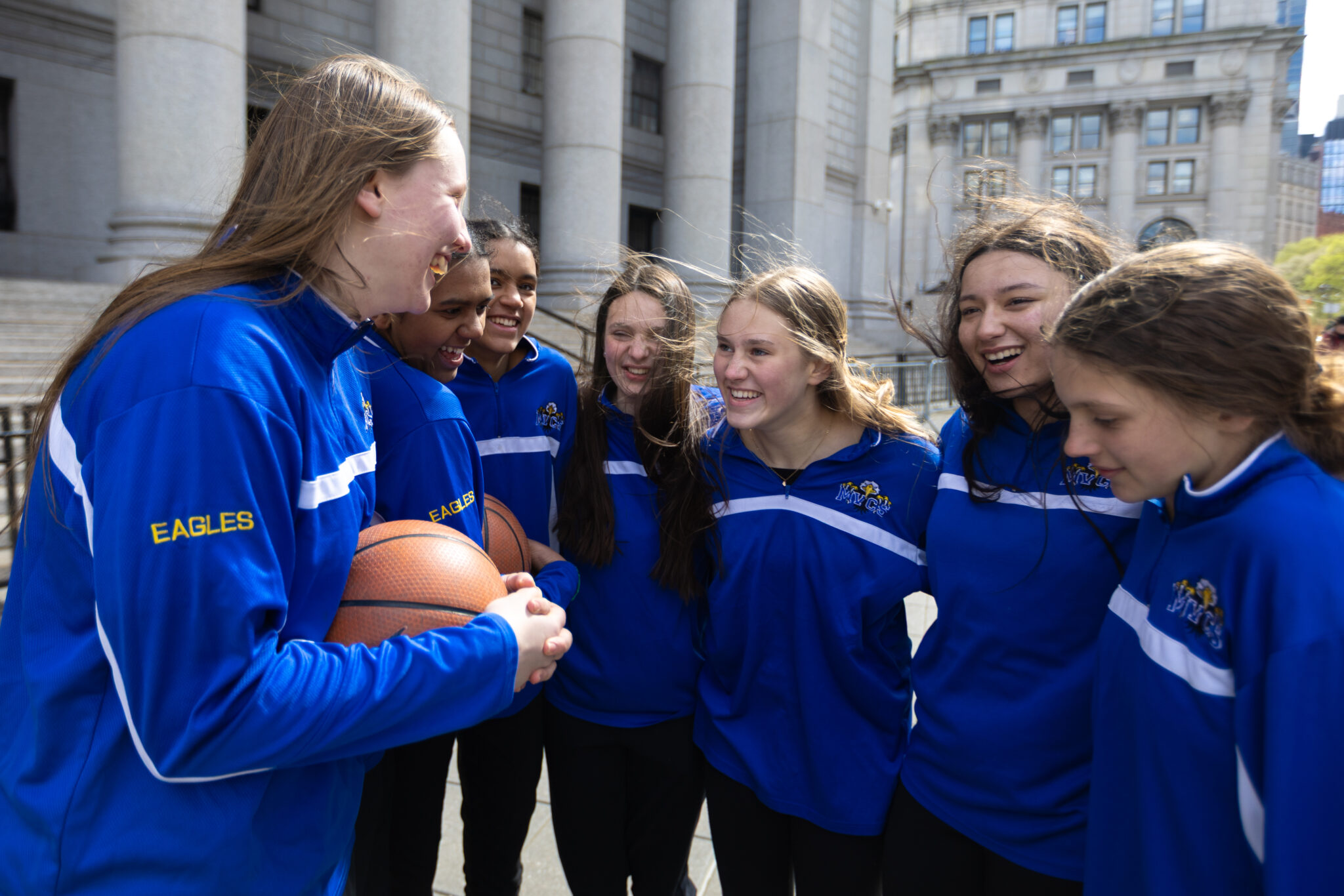 Mid Vermont Christian School girls basketball team