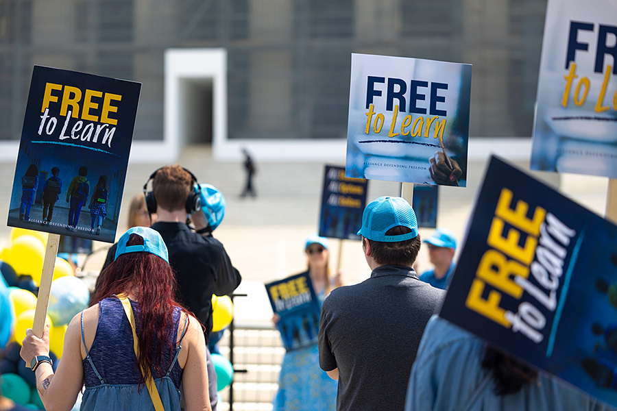 Drummond rally at the Supreme Court