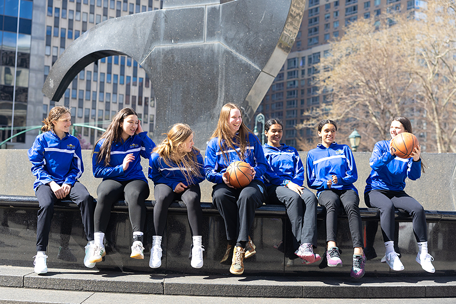 Mid Vermont Christian School girls basketball team